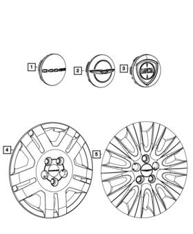 1lb74rxfab Mopar Genuine Wheel Cap