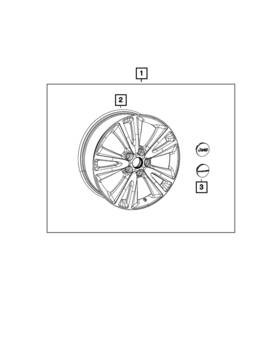1sk35dd5aa Mopar Genuine Wheel Center Cap