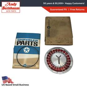 2525066 Mopar 1964 Plymouth Fury Wheel Cover Medallion Emblem Logo With Retainer Ring Nos