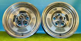 2530339 Mopar 1965 1966 Plymouth Barracuda Valiant 13 Inch Wheel Cover Hubcap Pair Original
