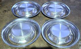 52006069 Mopar Set Of 4 Oem 1986-2003 Dodge Ram Van B3500 16 Inch Trim Rings And 12 Dog Dish Hubcaps