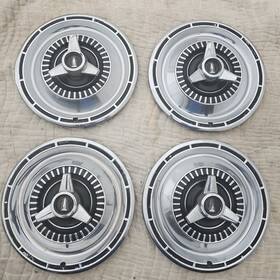 570-571 Mopar 1965 66 Plymouth Belvedere Satallite Spinner Wheel Cover Hubcaps Set
