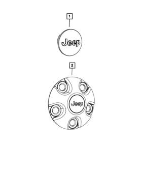 5ht59ma7ac Mopar Genuine Wheel Cap