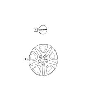 5pn49dx8aa Mopar Genuine Wheel Center Cap