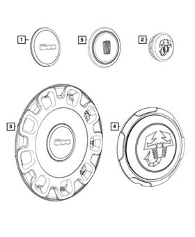 5rs86kbhab Mopar Genuine Wheel Center - Cap
