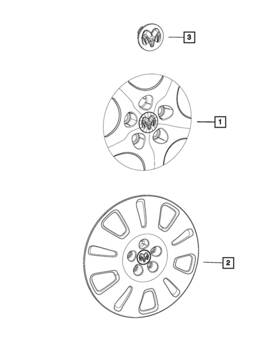 5xw61ls6aa Mopar Genuine Wheel Center - Cap