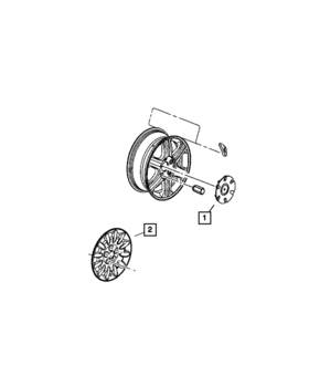 68020018aa Mopar Genuine Wheel Center Cap