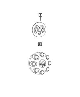 68647068aa Mopar Genuine Wheel Center Cap