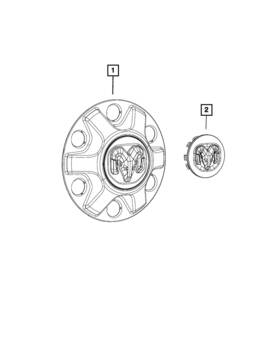 6kf18rnwaa Mopar Genuine Wheel Center Cap