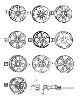 6mr60rxfaa Mopar Genuine Wheel Alloy
