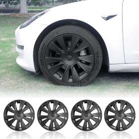 Motenio Hubcaps For Tesla Model 3 4pcs 18inch Knife Hubcap Wheel Cover Full Trim