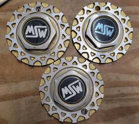 M249 Msw Wheels Center Caps 3 Aluminum Used