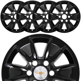 Nationwide Hubcaps Inc 19-25 R17 4 Black 2019-2025 Silverado 1500 Lt 17 Inch Wheel Skins Hub Caps Aluminum Rim Covers