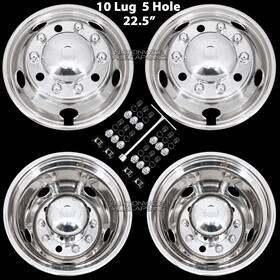 29001-ult33 Nationwide Hubcaps Inc Chevy Gmc Kodiak Topkick 22.5 Inch 10 Lug 5 Hole Wheel Simulators Rim Liners Covers