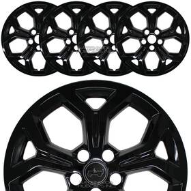 Nationwide Hubcaps Inc 5 R17 17 4 For Jeep Compass 2024-2025 Black Inch Wheel Skins Hub Caps Overlay Rim Covers