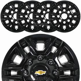 5948 Nationwide Hubcaps Inc 2020-2026 Chevrolet Silverado 2500 Lt 17 Inch Black Wheel Skins Rim Covers Hub Caps