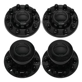 Absfd195blk Nationwide Hubcaps Inc 2005-2025 Ford F 450 550 600 19.5 Inch 10 Lug Axle Covers Center Hub Caps Front Rear