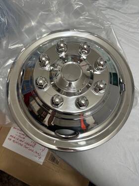 Al165p1pc Nationwide Hubcaps Inc 1 - 16.5 Inch Chrome Rv Motorhome Dual Wheel Simulators Rim Hub Cap Covers Van Truck