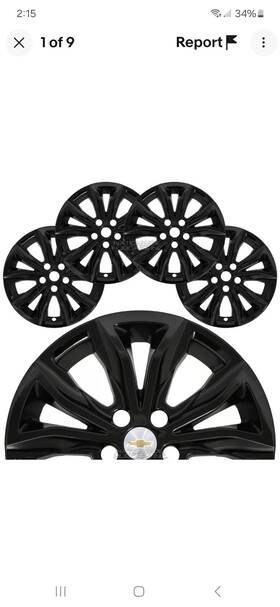 Imp440blk Nationwide Hubcaps Inc 4 Fits 2019-2025 Chevrolet Malibu Lt 17 Inch Black Wheel Skins Hub Caps Rim Cover-nr