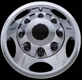 N3290f Nationwide Hubcaps Inc 1 Front 2011-2024 Silverado 3500 Chrome 17 Inch Dually Wheel Simulators Rim Hub Caps