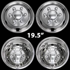 Ss-1958-im2 Nationwide Hubcaps Inc 4 Isuzu Npr Nrr Nqr 19.5 Inch Bolt On 6 Lug Dual Wheel Simulators Dually Rim Covers