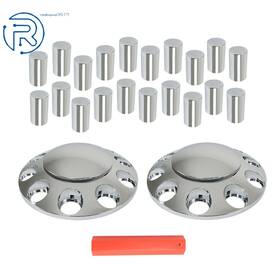 735021 Netuera Axle Wheel Front Cover Hub Cap Thread-on With 33mm Lug Nuts Chrome Truck