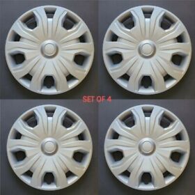 54915blk New Wheel Covers Hubcaps Fits 2018-2020 Kia Rio 15inch Gloss Black Bolt-on Set Of 4