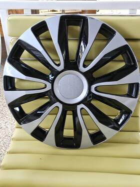 Smitley-263-01-427 Nissan Pre-owned Rtx Abs Hubcap Black Silver 15 Inch Hub Cap Wheel Cover R15 80-1285