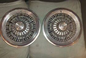 01244099 Nos Gm 14inch Wire Hub Caps Wheel Covers 1973-77 Buick Regal Century
