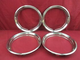 14066916 Nos Oem Chevrolet Celebrity 14inch Chrome Trim Ring 1984 1989 Set Of 4