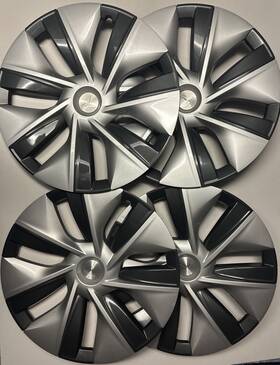 1044235-00-a Oem Lot 4 Tesla Model Y Factory 19 Inch Gemini Wheel Cover Used