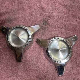 5718902 Oem General Motors / Pontiac Pair 1964 Bonneville Catalina Gto 3 Bar Spinners Center Caps Knock Offs