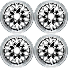 R4416 Oer 17inch X 9inch Black Snowflake Wheel Set For 1970-1981 Firebird And Trans Am