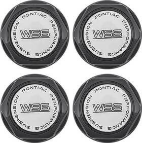 748647 Oer Gloss Black Ws6 Wheel Center Cap Set 1982-1992 Pontiac Firebird And Trans Am