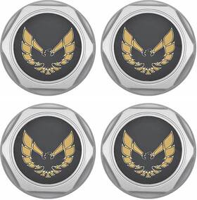 881172 Oer Silver Wheel Center Cap Set With Gold Bird Logo 1977-1981 Pontiac Firebird