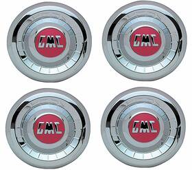 Ct26710 Oer Reproduction Chrome Plated Hub Cap Set 1955-1959 Gmc Pickup Truck 1/2 Ton