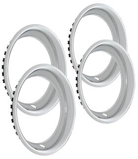 Wh106 Oer Trim Rings 14 Inch X7 Rally Wheel Round Lip Chromed Stainless Steel