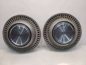570-04022 Oldsmobile 1970 Toronado 15 Inch Wheel Covers-stainless Steel Faded - See Pics