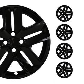 96hca201b Omac 16 Inch Wheel Rim Cover Guard Tire Hub Caps Durable Snap On Abs Accessories Black 4x