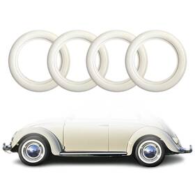 96tw014ww Omac White Wall Tire Insert 14 Inch Band Portawall Rims Sidewall Rubber Ring Set 4 P