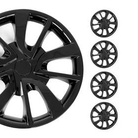A046260 Omac 15 Inch Wheel Rim Covers Hub Caps For Bmw Abs Black 4pcs