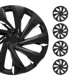 G002461 Omac 15 Inch Wheel Rim Covers Hubcaps For Land Rover Black Gloss
