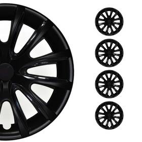 U000260 Omac 15 Inch Wheel Covers Hubcaps For Audi Black Matt Matte