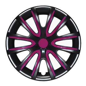 U001531 Omac 16 Inch Hubcaps For Hyundai Santa Fe Car Wheel Cover Black With Glossy Insert Violet