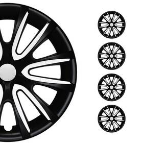 U002051 Omac 15 Inch Wheel Covers Hubcaps For Honda Cr-v Black Matt White Matte