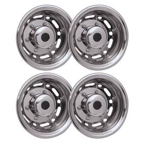 U024015 Omac 16 Inch Dual Wheel Simulator Hubcaps For Ram Promaster City Chrome Silver 4pcs