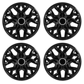 13951382 Oncarmotor 4pcs Black Wheel Covers For 16 Inch Hub Caps R16 Tire Snap On