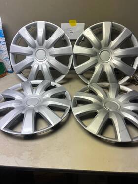 Cf80-1175-15 Oxgord Snap On Full Hub Caps Silver Wheel Covers 15 Inch Set Of 4 For Toyota 2004-2006