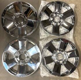 8015p-c Pacific Rim Nissan Titan And Armada 18 Inch Chrome 6 Spoke Wheel Skins Hubcaps Set Of 4 Nos