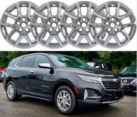 Imp486x Pacific Rim 4 Chevrolet Equinox Ls Lt 2022 2024 Chrome 17 Inch Wheel Skins Hub Caps Covers